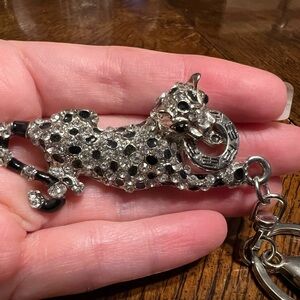 Effy Silver and Black Leopard Keychain